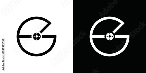 simple vector initial letter gz logo