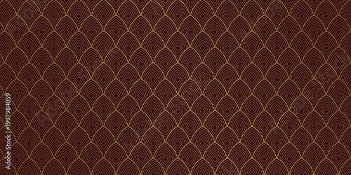 Luxury art deco background pattern vector. Abstract gold geometric line and elegant art nouveau with delicate. Illustration design for invitation, banner, vip, interior, fabric and decoration.	