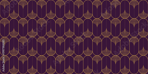 Luxury art deco background pattern vector. Abstract gold geometric line and elegant art nouveau with delicate. Illustration design for invitation, banner, vip, interior, fabric and decoration.	