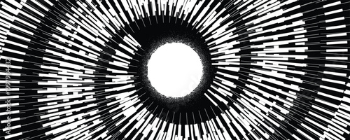 Spiral galaxy vortex with concentric rings. Galaxy core wave rings. Futuristic spiral galaxy energy burst for modern futuristic sci fi background. Spiral star magnetic fields. Vector