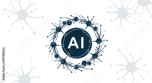 Artificial Intelligence Network Concept with Digital Connections