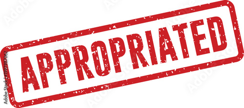 Red 'appropriated' stamp illustration