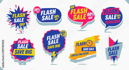 Dynamic Flash Sale Banners Collection, Promotional Discounts and Offers