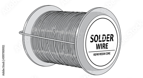 Spool of Silver Solder Wire with Rosin Core for Electronics Repair