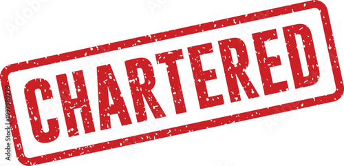 Red 'chartered' stamp official authorization and legal recognition