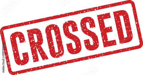 Red 'crossed' stamp illustration