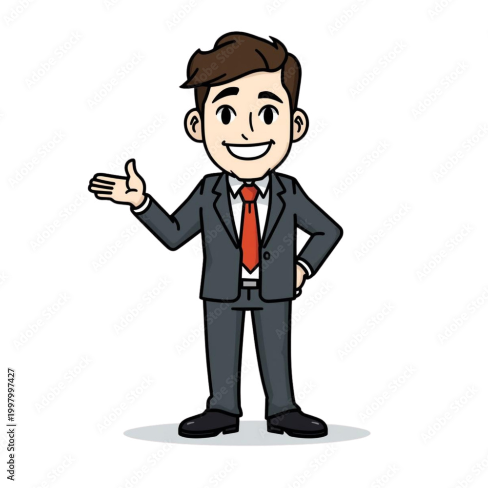 Fototapeta premium Professional Business Mascot Character for Corporate Branding