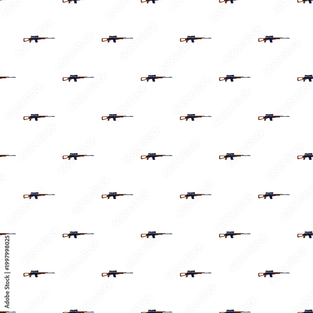 Obraz premium Repeating sniper rifles creating a uniform and tactical background