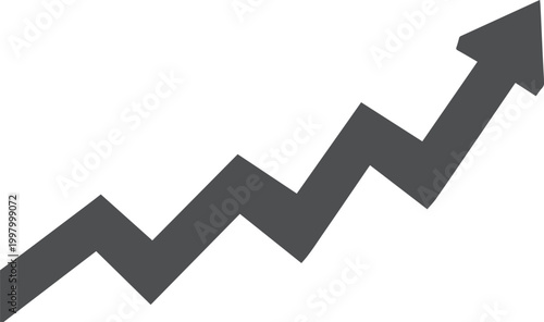 Black arrow graph upward trend