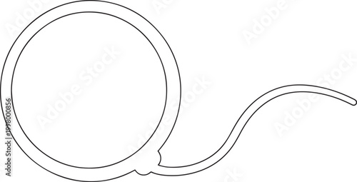 Monocle with curved handle, line eyewear