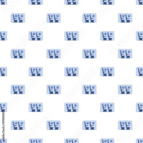 Repeating pattern showing two cinema or theater seats ideal for backgrounds