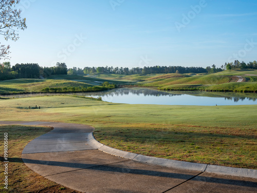 Cart path and course view on Robert Trent Jones Golf Trail