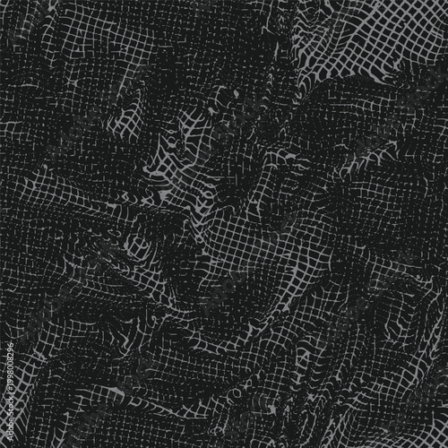 Mesh crumpled folds texture for fishing nets. Grunge pattern for sportswear or soccer goal. Hockey net. Vector background