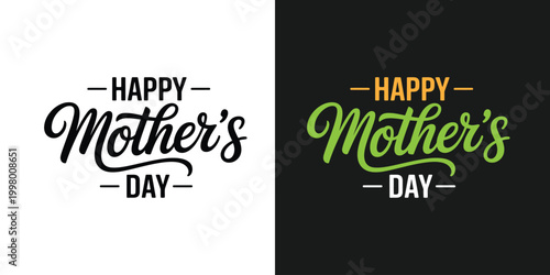 Happy Mothers Day Vector Typography Illustrations for Greeting Cards and Social Media Posts