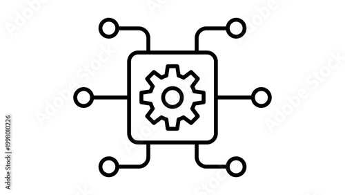 Foto Decentralized Application DApp Vector Icon Illustration