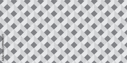 Abstract square geometric cube creative concept triangle overlap square technology background 3d modeling cubes Illustration decoration seamless black and white material pattern square design.