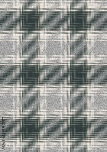 Obraz na płótnie Seamless blue plaid fabric design featuring a vintage geometric pattern with abs