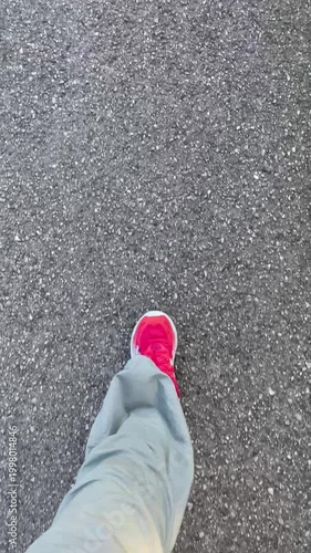 walking on the road