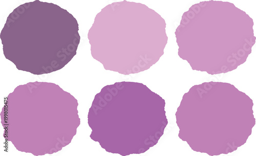 Purple Abstract Blob Shapes Set Organic Ink Splash Stains Texture Artistic Design Elements Collection