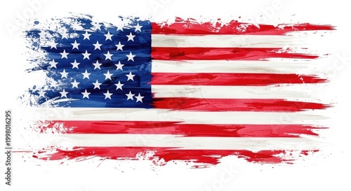 Patriotic watercolor american flag for flag day usa celebrating freedom national pride