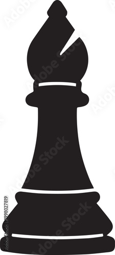 Black chess pawn standing on a clean background Vector
