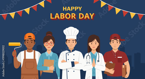 Happy Labor Day! Celebrating May's holidays and the hard work of essential workers in various professions