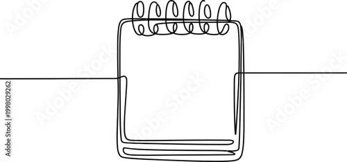 Single line of a spiral bound notebook