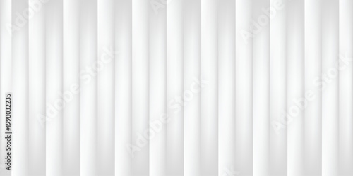 Minimalist White Background with Elegant Vertical Pleated Paper Texture and Gradient Folds