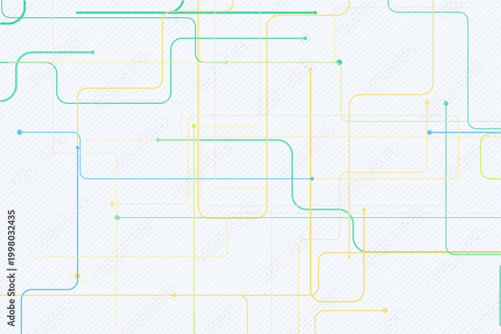 Obraz premium Abstract Circuit Lines and Dots Background