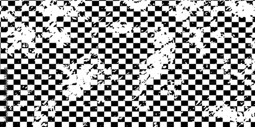 Abstract blurred fragment of a striped broken black and white piece of background.