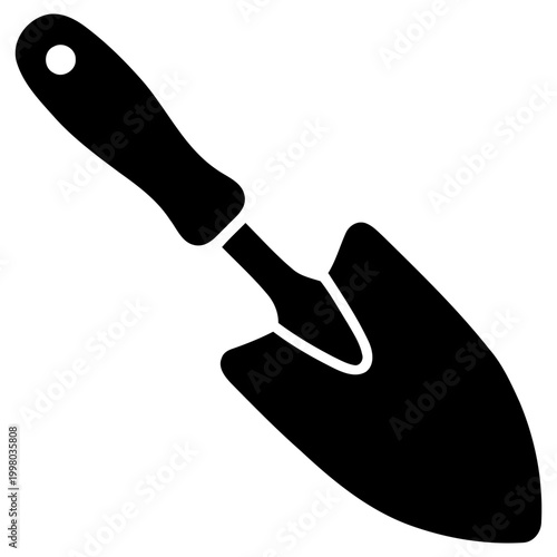 Fotografie Handheld garden trowel vector illustration representing a simple tool used for d