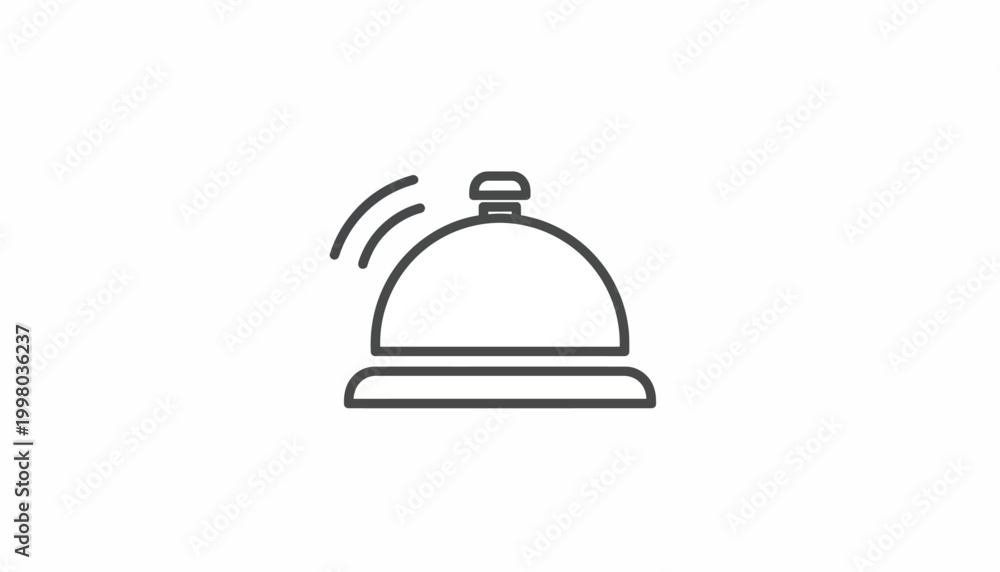 Obraz premium Food, restaurant, serving, hot dish icon, black line art, simple illustration, vector graphics