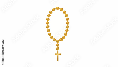 Golden rosary beads, prayer beads, Catholic rosary, yellow beads, Christian symbol