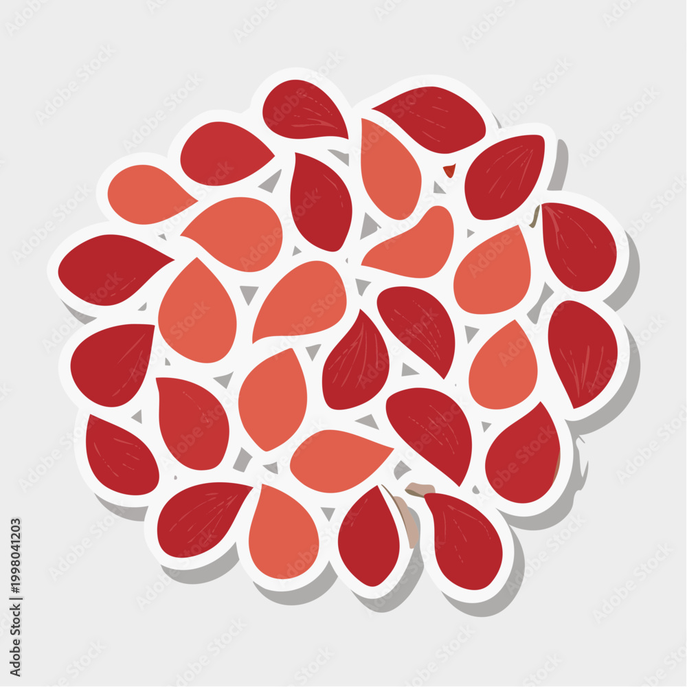 Fototapeta premium Abstract Red and Orange Petal Pattern