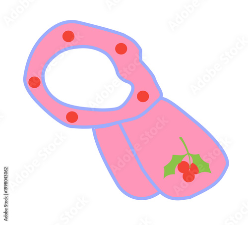 winter scarf illustration on a white background