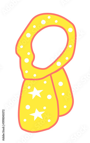 winter scarf illustration on a white background