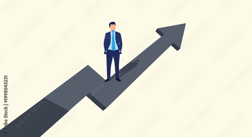 Fototapeta premium Visionary Executive Scaling Growth and Optimizing Corporate Strategy for B2B Enterprise Success