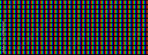 Bild auf Leinwand Oled tv crt with screen panel lcd and led pixel wall