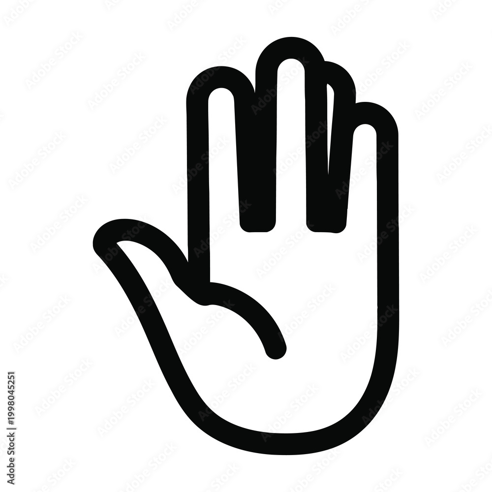 Obraz premium Black hand symbol icon gesture