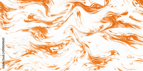 Fluid orange ink gracefully swirls against a backdrop, creating a captivating display of artistry and dynamic flow.
