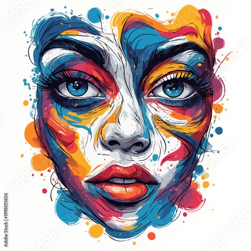 Abstract Woman Face Very Cool Design