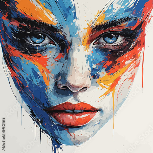 Abstract Woman Face Very Cool Design