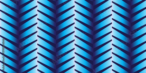 Modern herringbone pattern in shades of blue. A dynamic vector illustration with repeating zigzag lines 