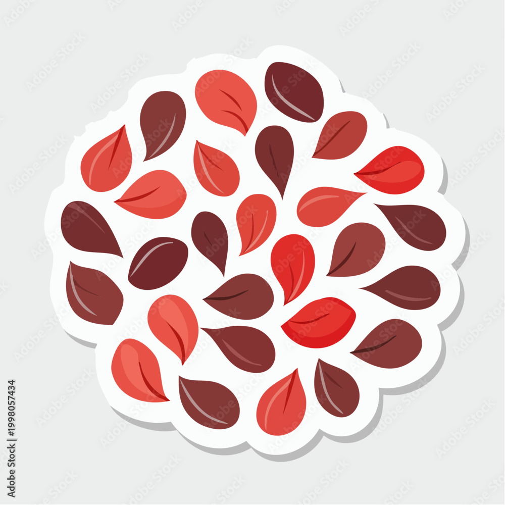 Fototapeta premium Abstract Pattern of Red and Brown Petals or Leaves