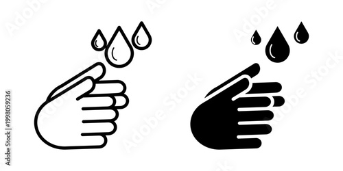 icon of washing hands with water