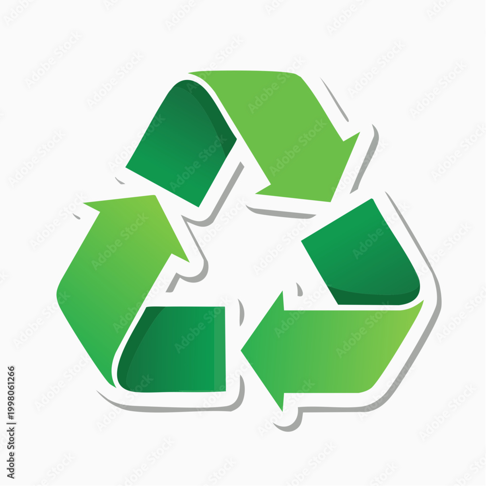 Obraz premium Green Recycling Symbol