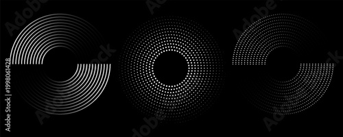 Photos Set of speed lines in circle form