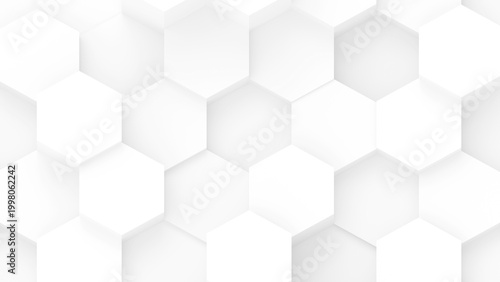 White background with hexagon pattern, minimalist abstract business backgroun...