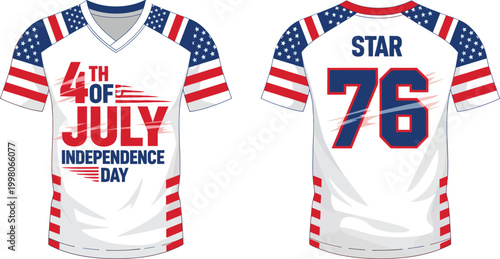 American football jerseys, patriotic USA Independence Day shirts, 4th of July sports apparel, star spangled athletic wear