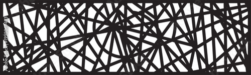 Abstract Dark Teal Line Pattern Background With Intersecting Geometric Web And Modern Texture laser cutting ornament facade
